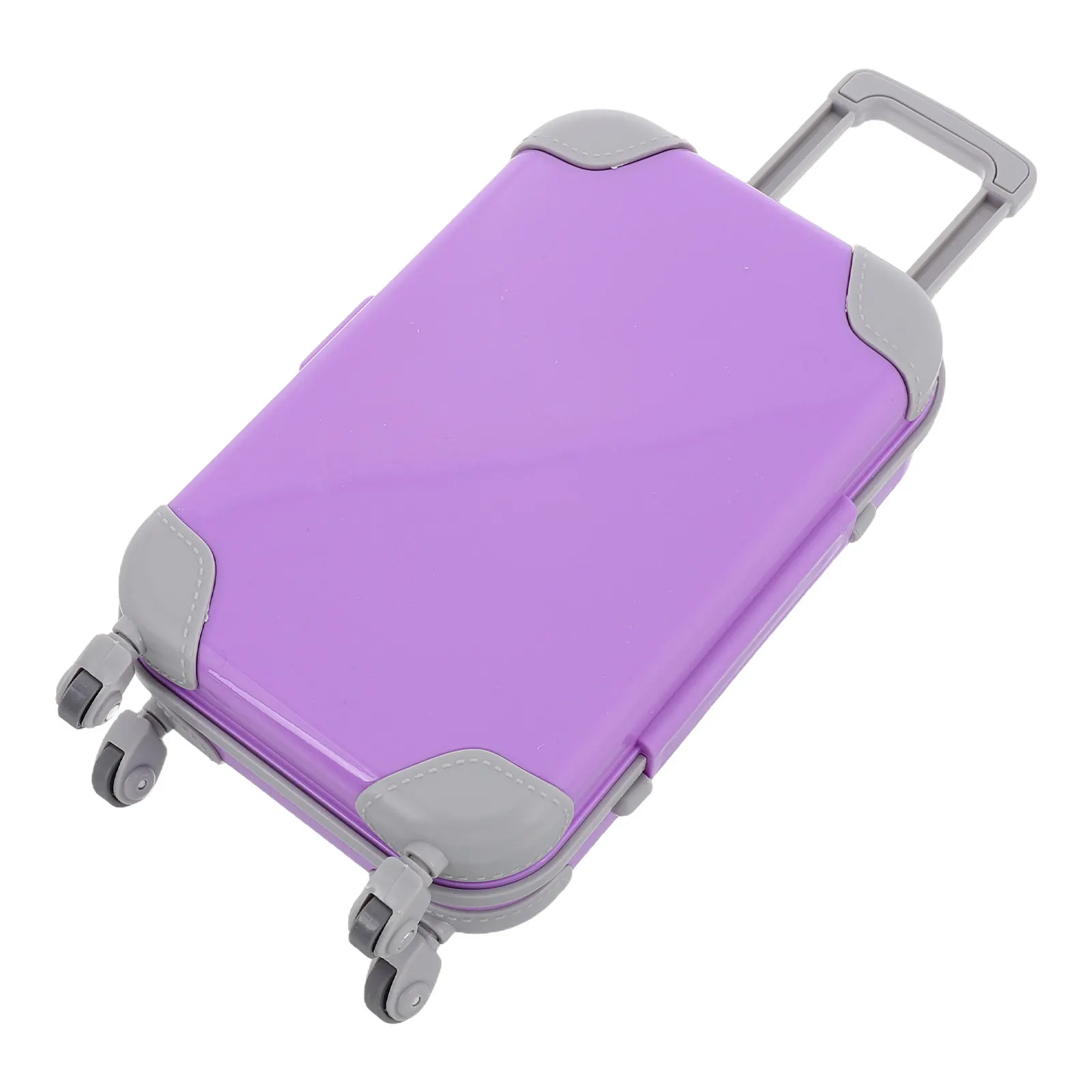 Miniature Travel Suitcase 18-Inch ABS Smooth Surface Mini House Decor Miniature Luggage Playing House Accessory