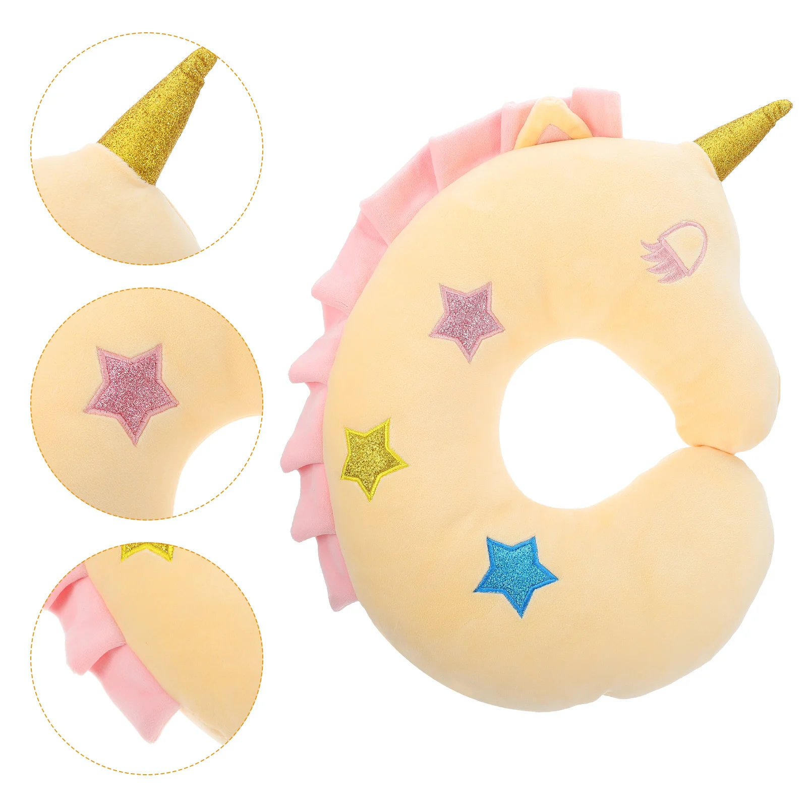 

Cartoon Unicorn Neck Pillow Comfortable U Shape Neck Support Pillow for Travel Sleeping Office Home Desk Sleeping Cushion
