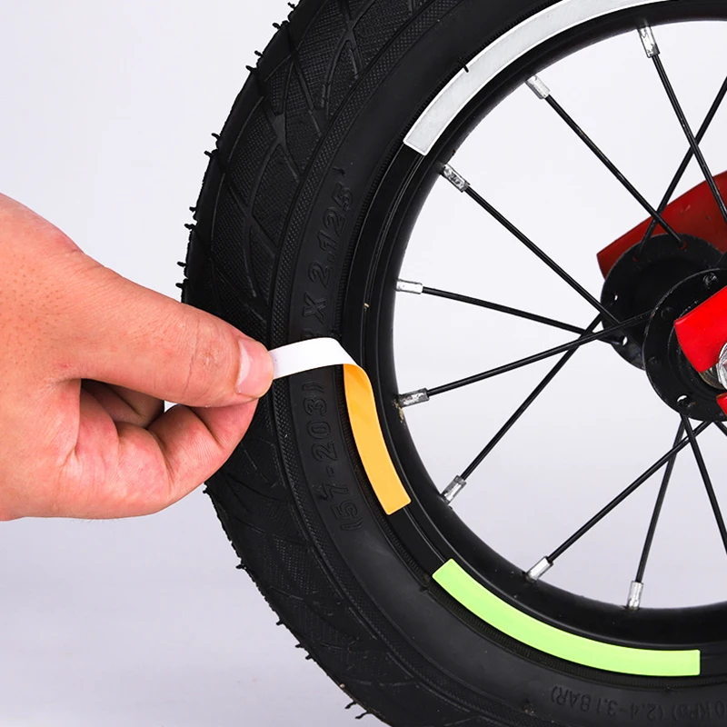 Reflective Tire Sticker Safety Sticker Color Kids Balance Bike Reflective Sticker Wheel Decal Bike Accessories