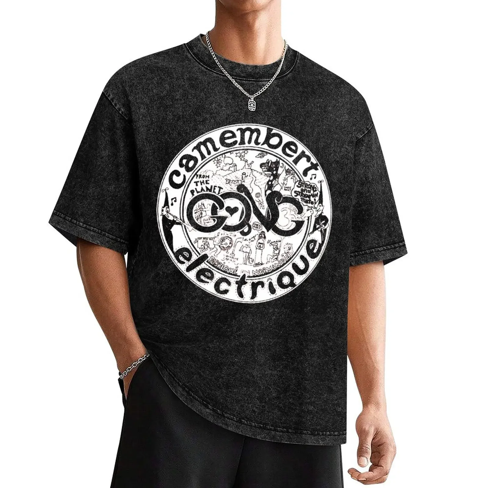 Camembert Electrique T-Shirt oversized korean fashion vintage graphic tee Men's t-shirt