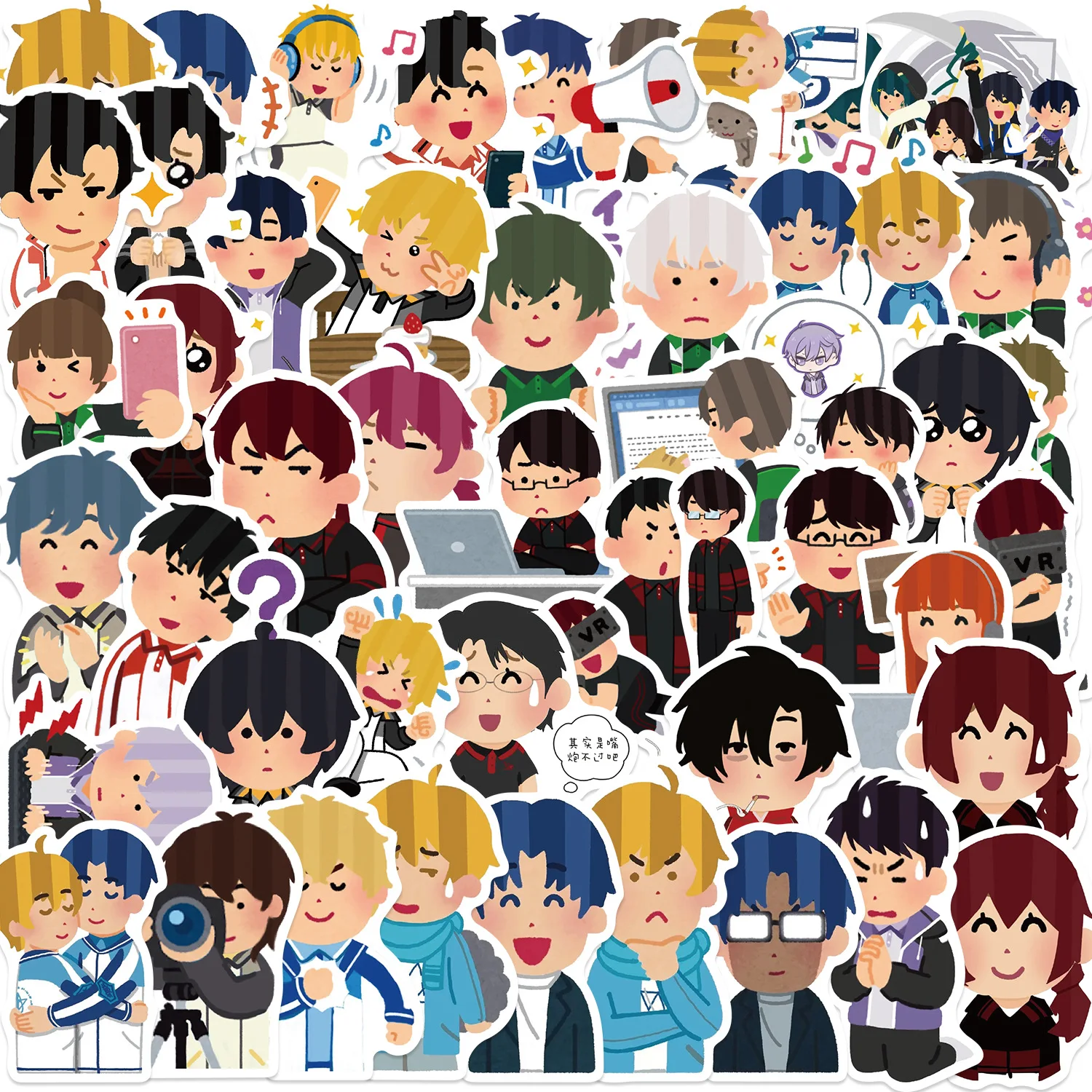 

50 шт. японских наклеек с персонажами-злодеями, популярные персонажи, декор для iPad, ноутбука, компьютера, кружки, багажа, водонепроницаемые наклейки