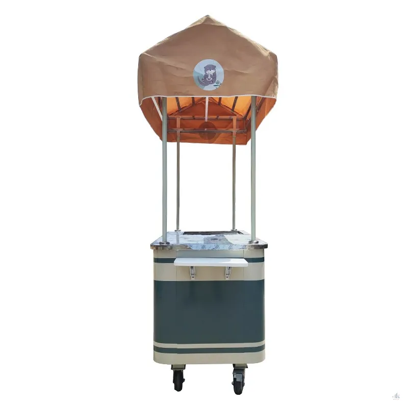 Folding food trailer 2022 China Xinjie mobile fast food truck van ice cream truck