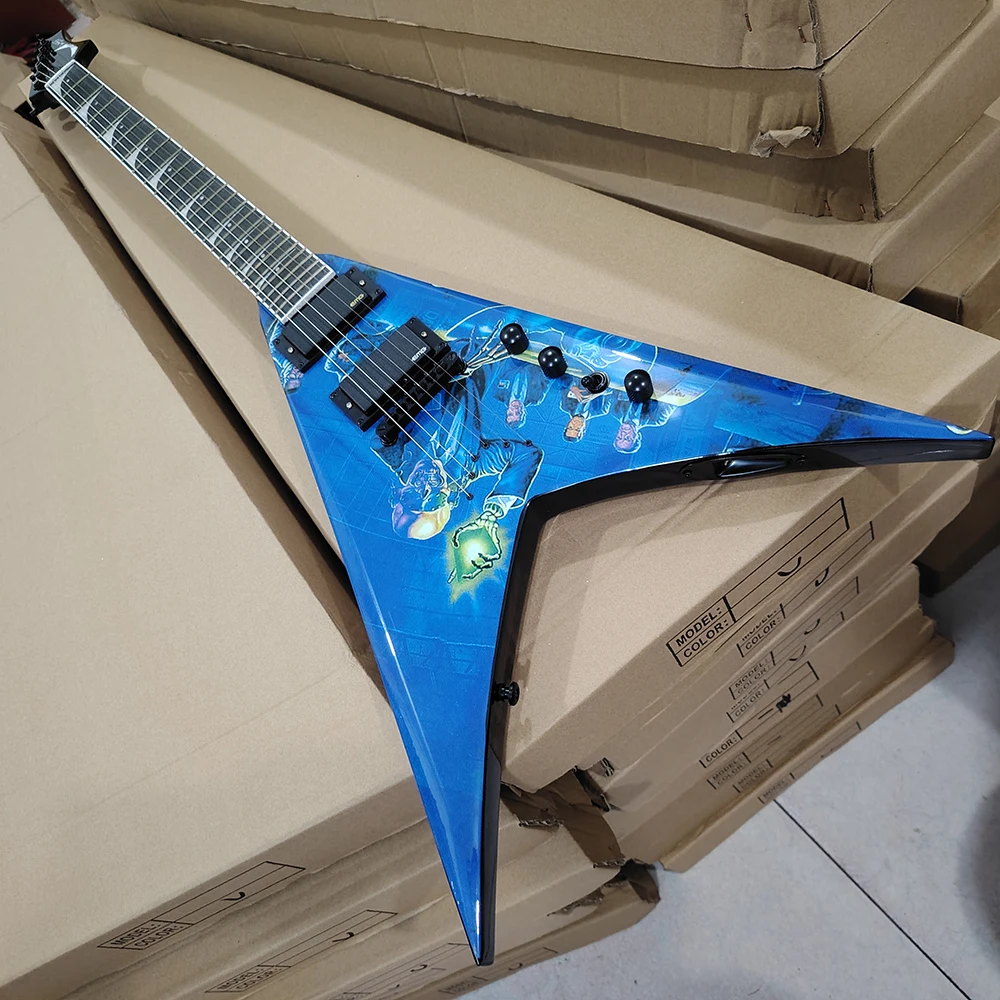 In stock D ime Water transfer stickers shaped electric guitar, active pickup, need more pictures Contact seller, fast shipping