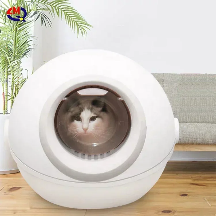 Cat poop storage box clean cat litter box cat toilet with lid can be opened for easy cleaning