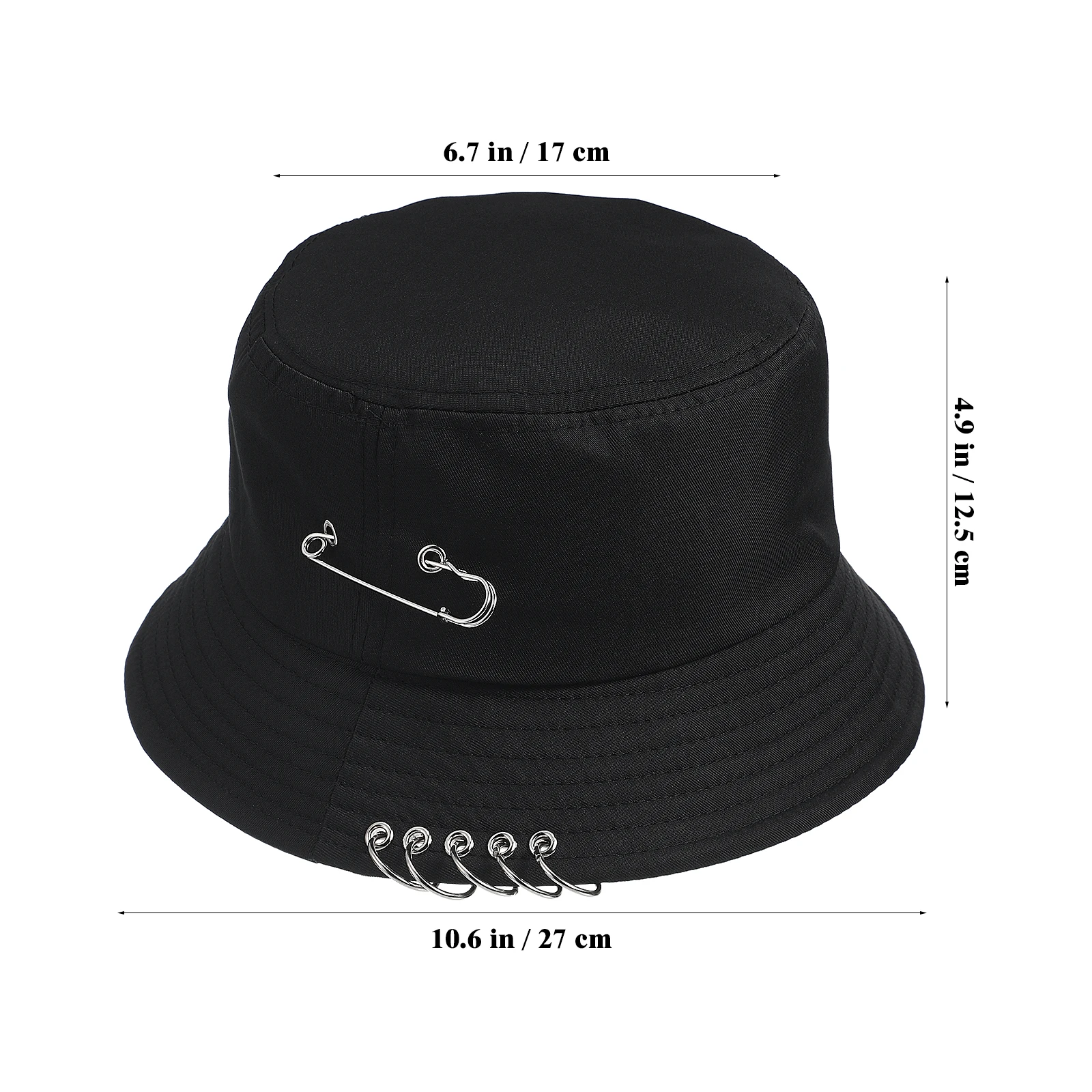 

Stylish Unisex Bucket Hat Sun Protection Lightweight For Outdoor Summer Beach Hiking Fishing 3 Colors Black White Pink