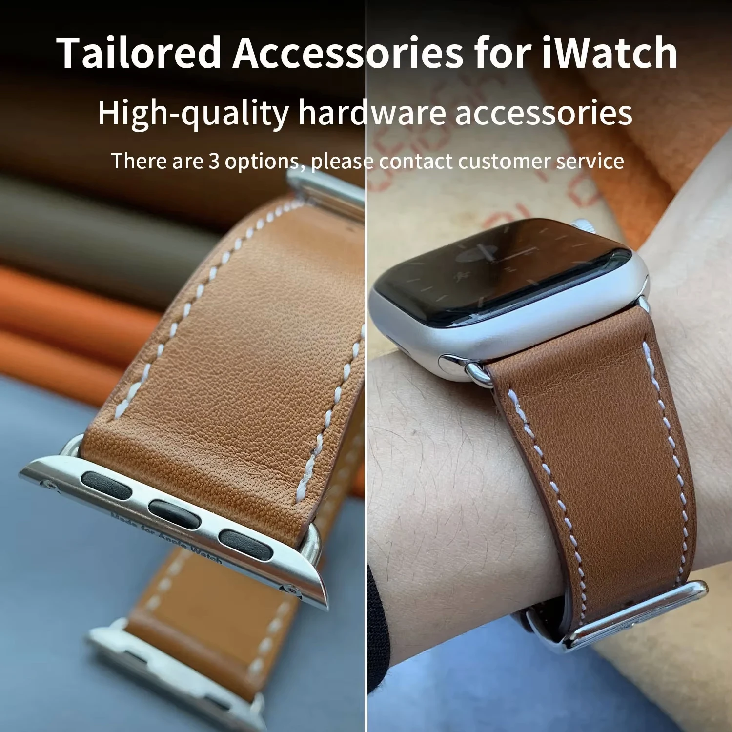 Kebitt A01 High Quality Swift Barenia Cow Leather Iwatch Band For Apple Watch Ultra 3 2 1110 9 8 7 6 Se 3 Strap 46 42 41 45 49MM