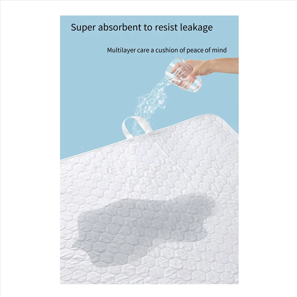 【HOT ITEMS】2X Bed Pads for Incontinence Positioning Bed Pad with Handles for Lift and Transfer Reusable Waterproof Bed Pads