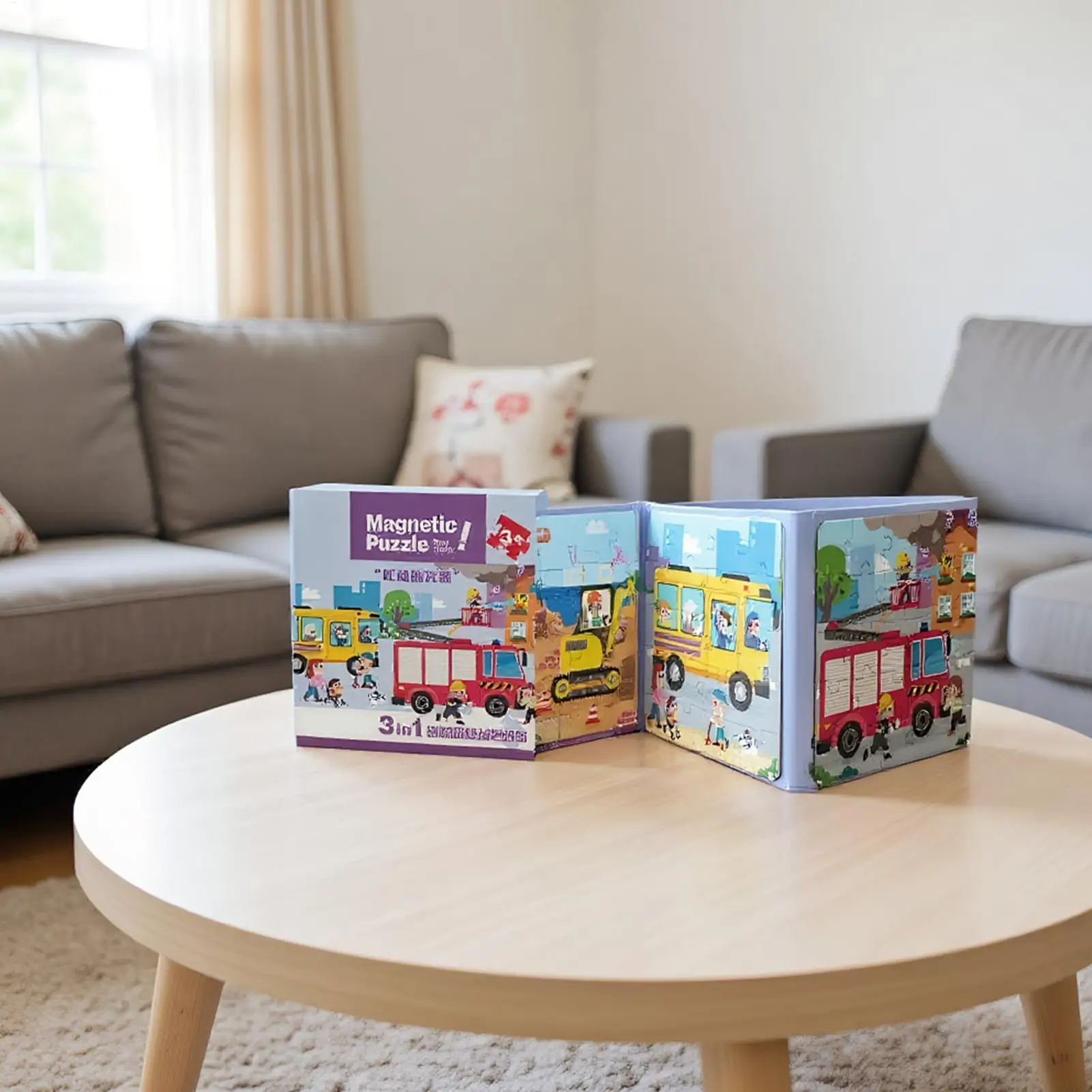Magnetic Jigsaw Puzzle Educational Learning Magnetic Travel Puzzle Portable Parent Child Interaction Travel Toys Road Trip