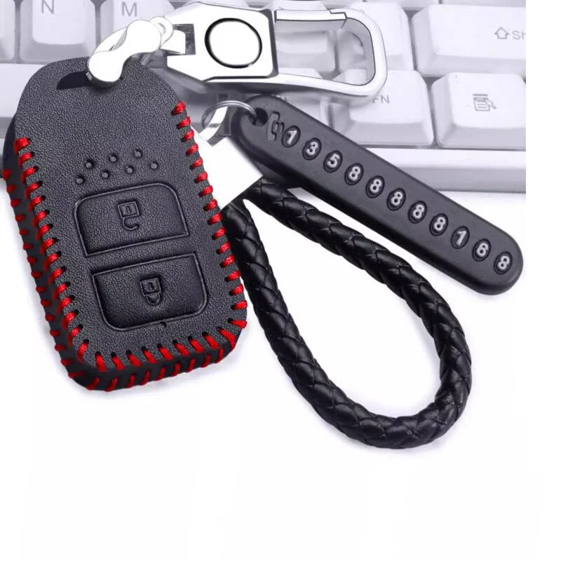 

Car Key Case Bag Holder Protective Sleeve Key Cover For Cr-v Civic Accord Vezel Fit Odyssey City Jazz Etc.