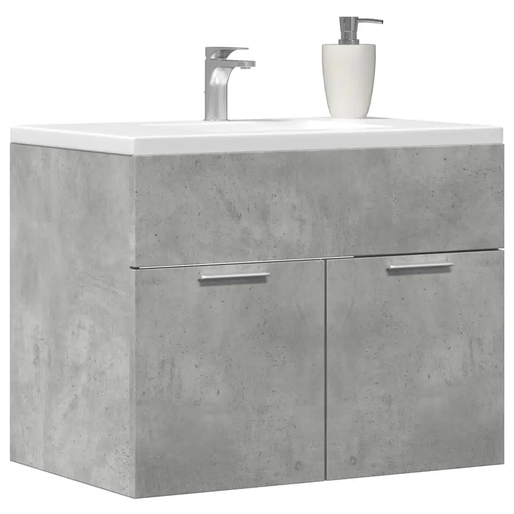 60x38.5x46 cm Concrete Grey Sink Cabinet - Durable Engineered Wood Storage Solution