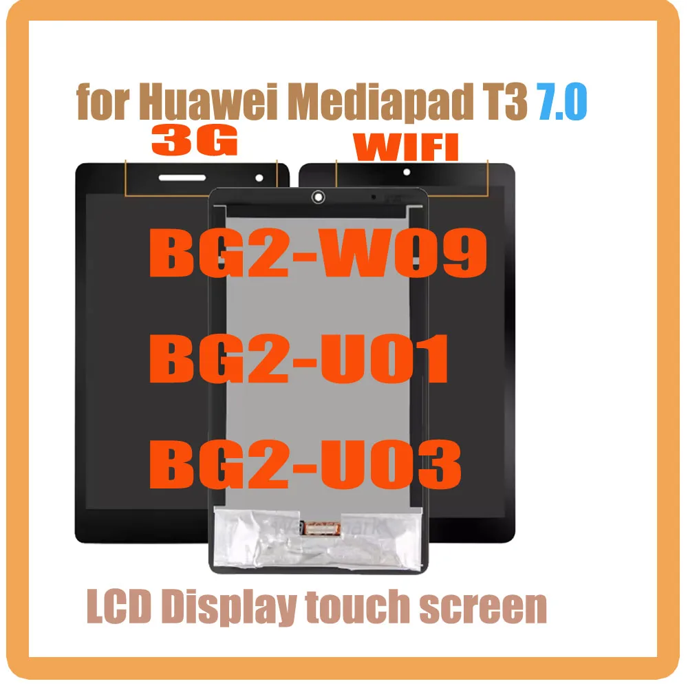 New For Huawei MediaPad T3 7 BG2-W09 BG2-U01 BG2-U03 LCD Display Matrix Touch Screen Panel Digitizer Tablet Assembly 3G Wifi