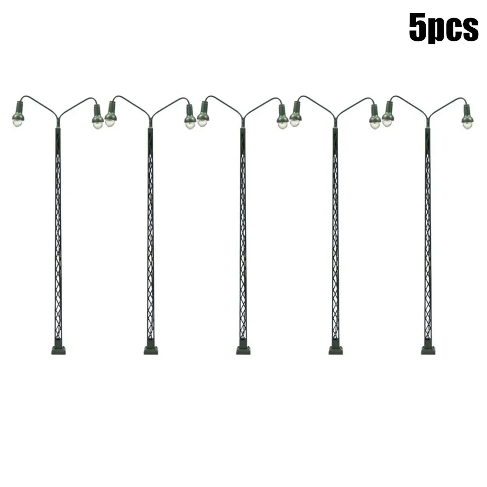 5Pcs 1: 87 For H 0 Gauge Model Railway Lights Lattice Mast Light 20mA 3V DC/AC Lamps Model Building Home Decoration Layout