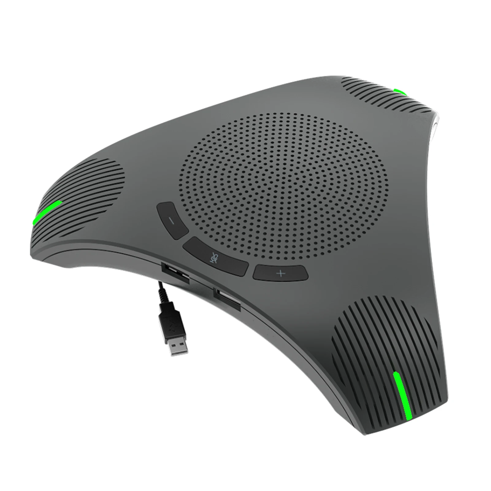 USB Speakerphone Conference Microphone Omnidirectional Computer Mic 360° Voice Pickup with Mute Key for Skype/Video