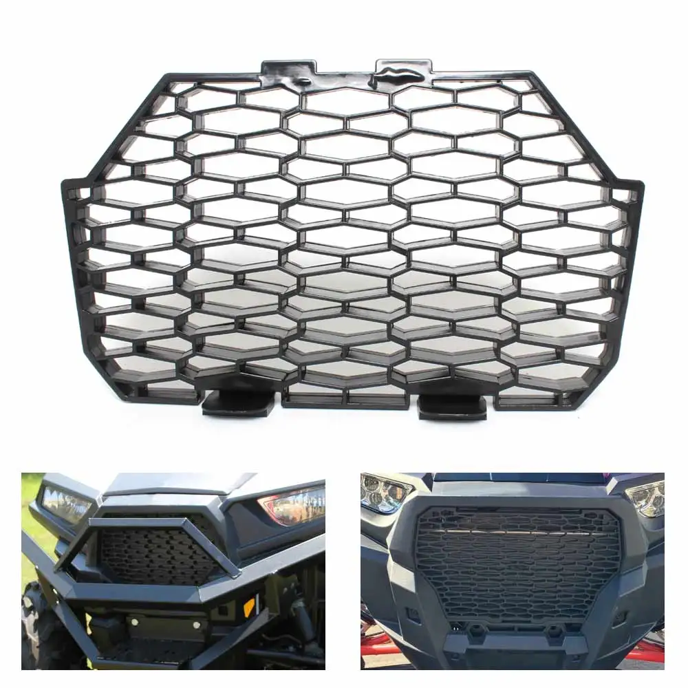 UTV Accessories ABS Plastic Black Front Grill Light Lower Mesh Fit for Polaris RZR XP S4 Turbo  XC EDITION  EPS Trail S 900 1000