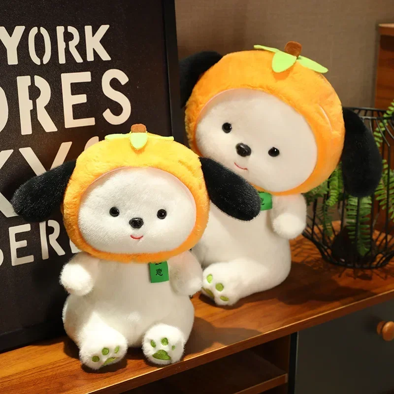 

Kawaii Funny Persimmon Puppy Plush Toy Cute Stuffed Animasl Little Dog Plushie Doll Anime Soft Kids Toys for Girls Boys Presents