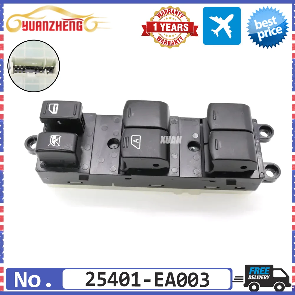 NEW Power Window Master Control Switch 25401-EA003 For Nissan Frontier For Xterra 2005-2012 25401EA003 25401 EA003