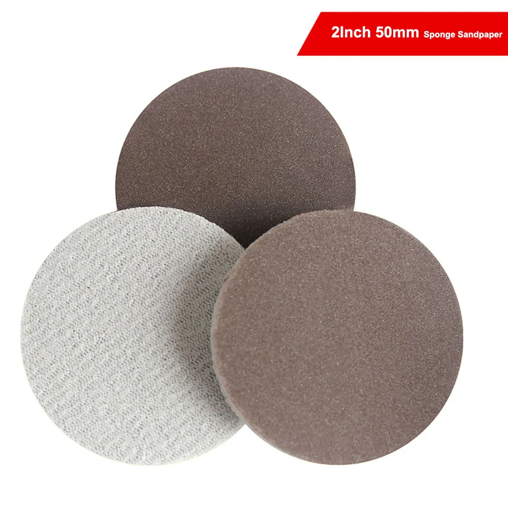 1 Inch ~5 Inch Hook&Loop Sponge Sandpaper Disc 300-2000 Grit Dry Wet Flocking Sanding Paper Polishing Grinding Tools