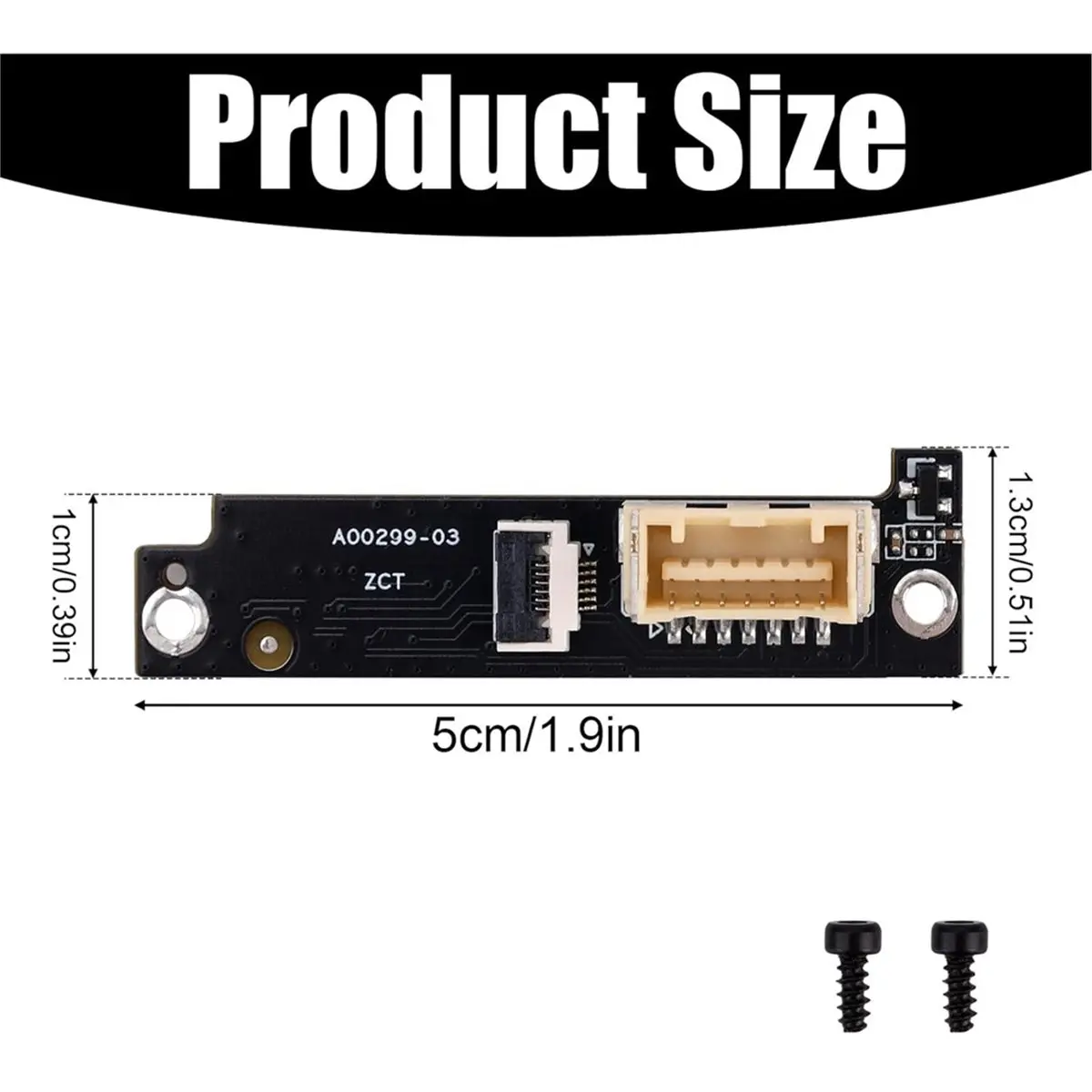 A85P Replacement Extrusion Interface Board Kit for BambuLab P2S 3D Printer, PCB Adapter Circuit Board with 2 Mounting Screws