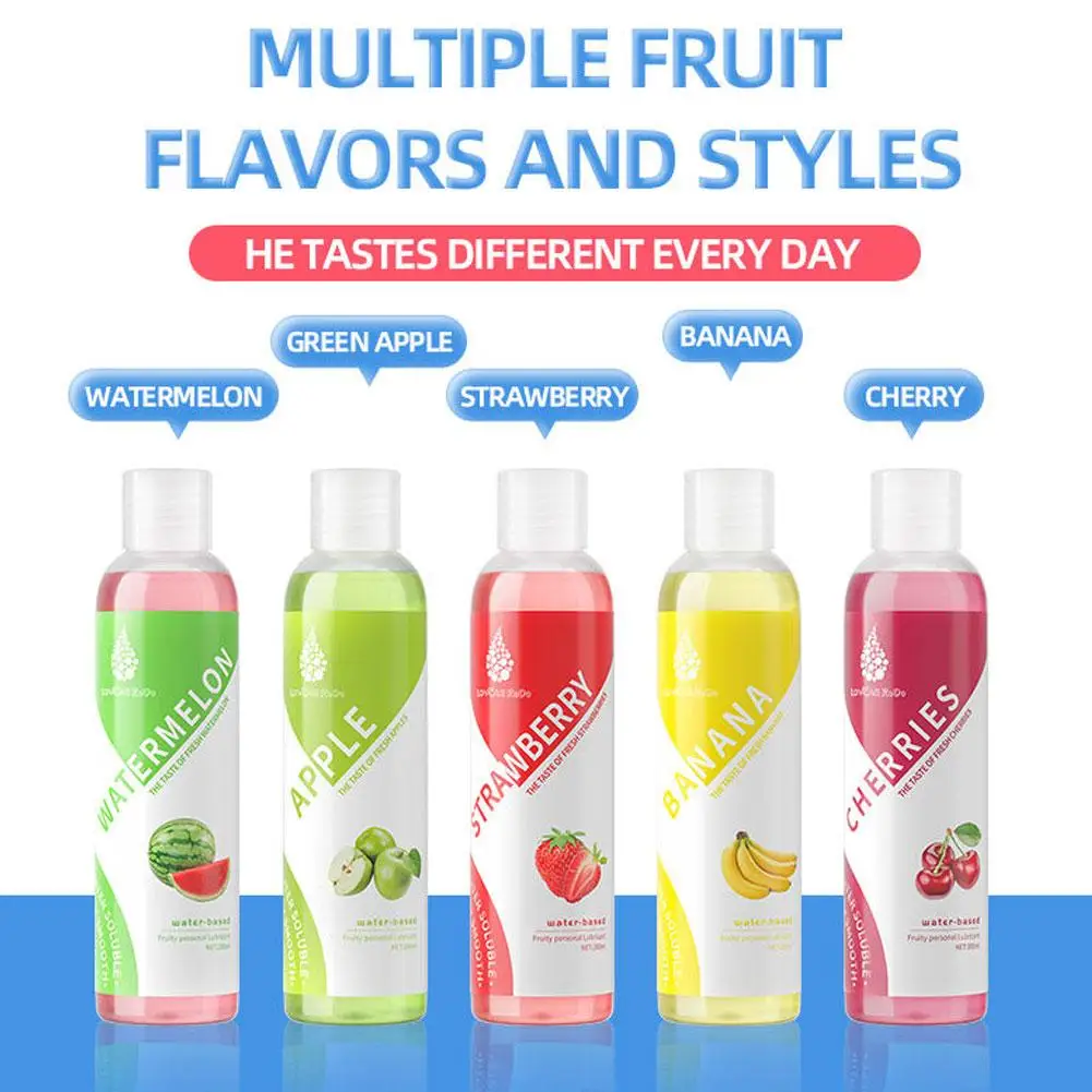 Lubricante a base de agua con aroma a fruta de 200ml para sesiones sexuales, Gel de amor para parejas, lubricante sexual para hombres, mujeres, Gay, producto Sexy para adultos