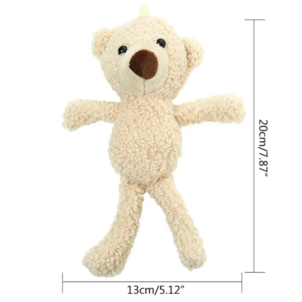 20cm Cute Stuffed Teddy Bear Doll Soft Mini Animal Plush Toy Pendant Room Decoration for Baby Girls Office Ornament Car Decor