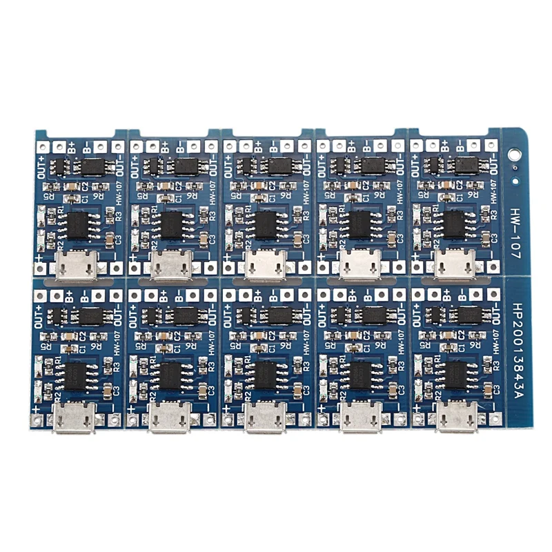 10Pcs 5V mini USB 1A 18650 for TP4056 Lithium Battery Charging Board With Protection Charger Module