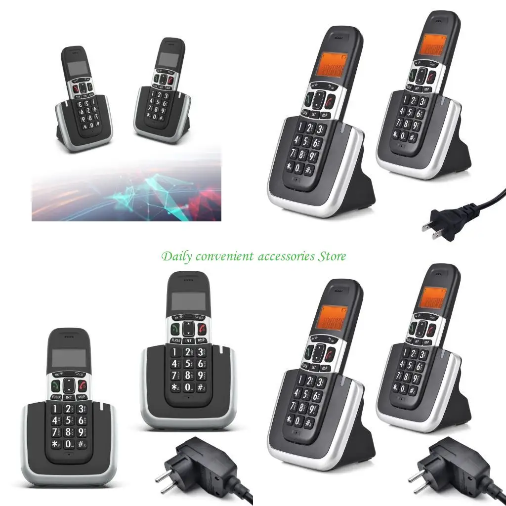 97QB D1004-D Cordless Phone with With Answering Machine LCD Display CallerID/Call Waiting for Business and Home