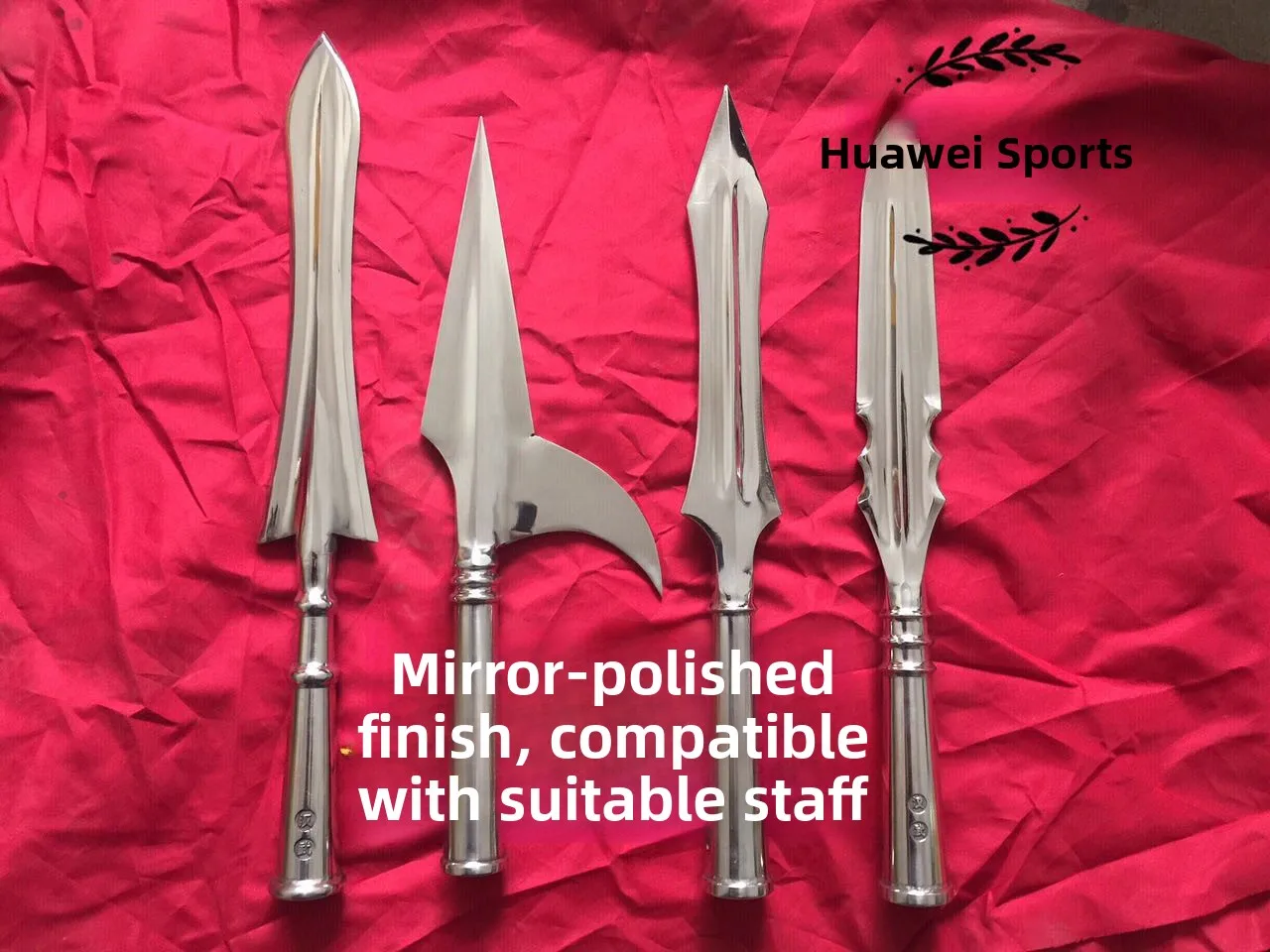 Red Plum Blossom Steel Martial Arts Long Spear Stainless Steel Forged Gun Head Zhao Yun Weapon Training Fitness Equipment