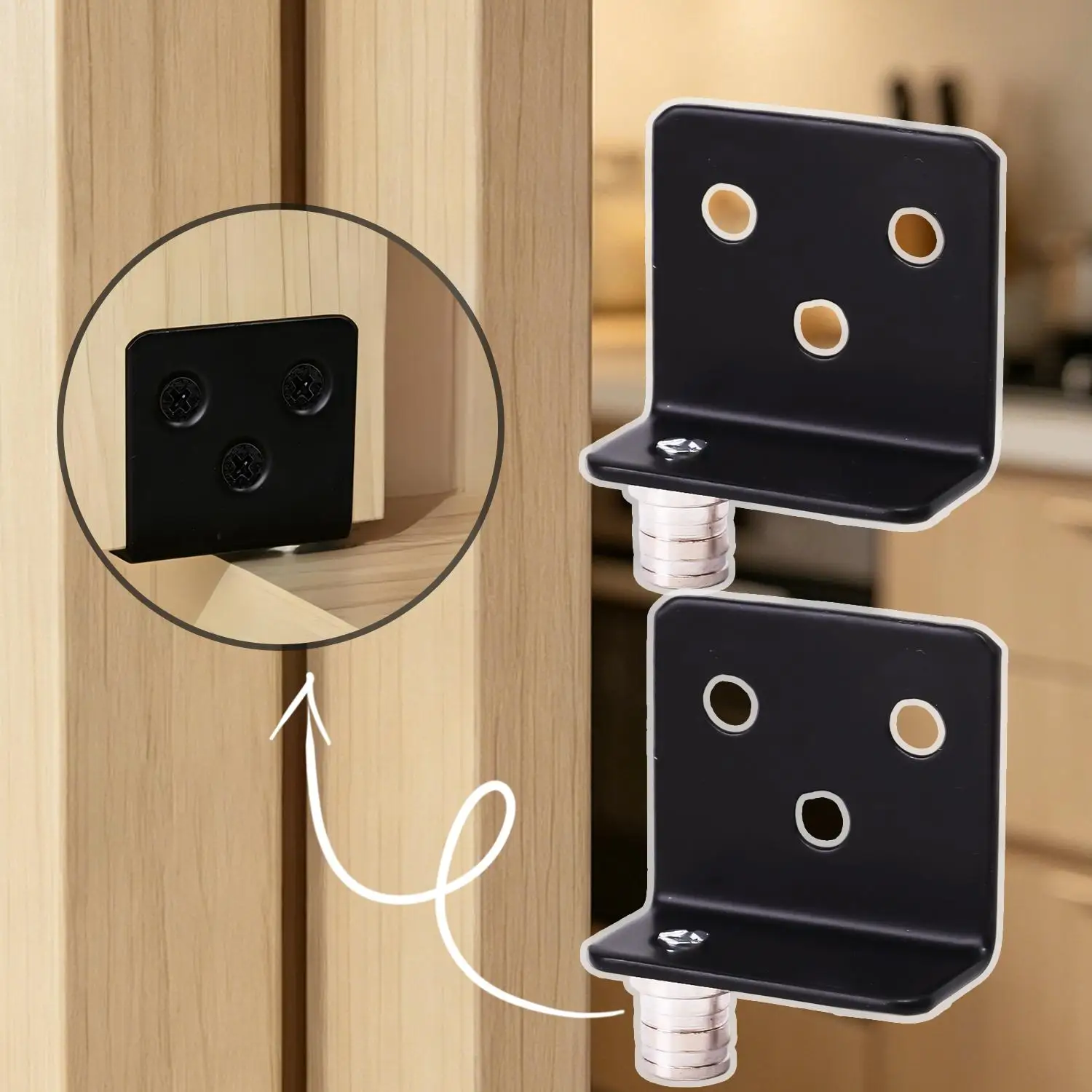 Stainless Steel Pivot Hinges Heavy Duty L-Type Shelf Support Brackets Concealed Shaft Door Hinges Furniture Hardware Accessories