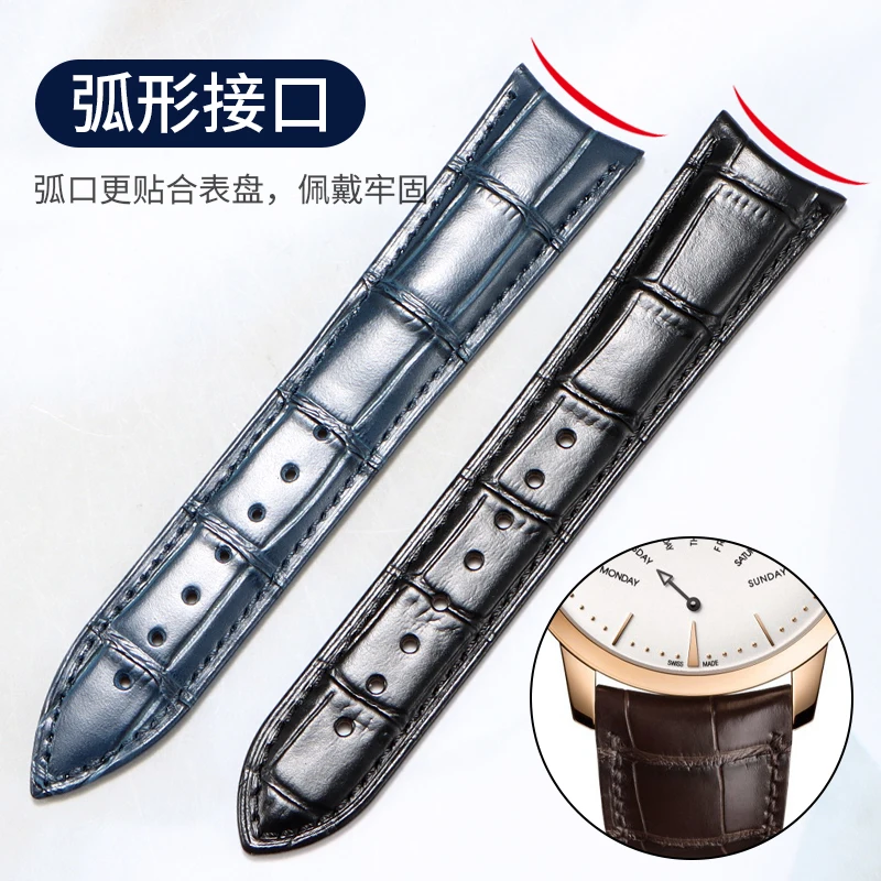 For Vacheron Constantin Genuine Leather Strap Compatible with Fiftysix Collection - Original Curved End Cowhide Watch Strap