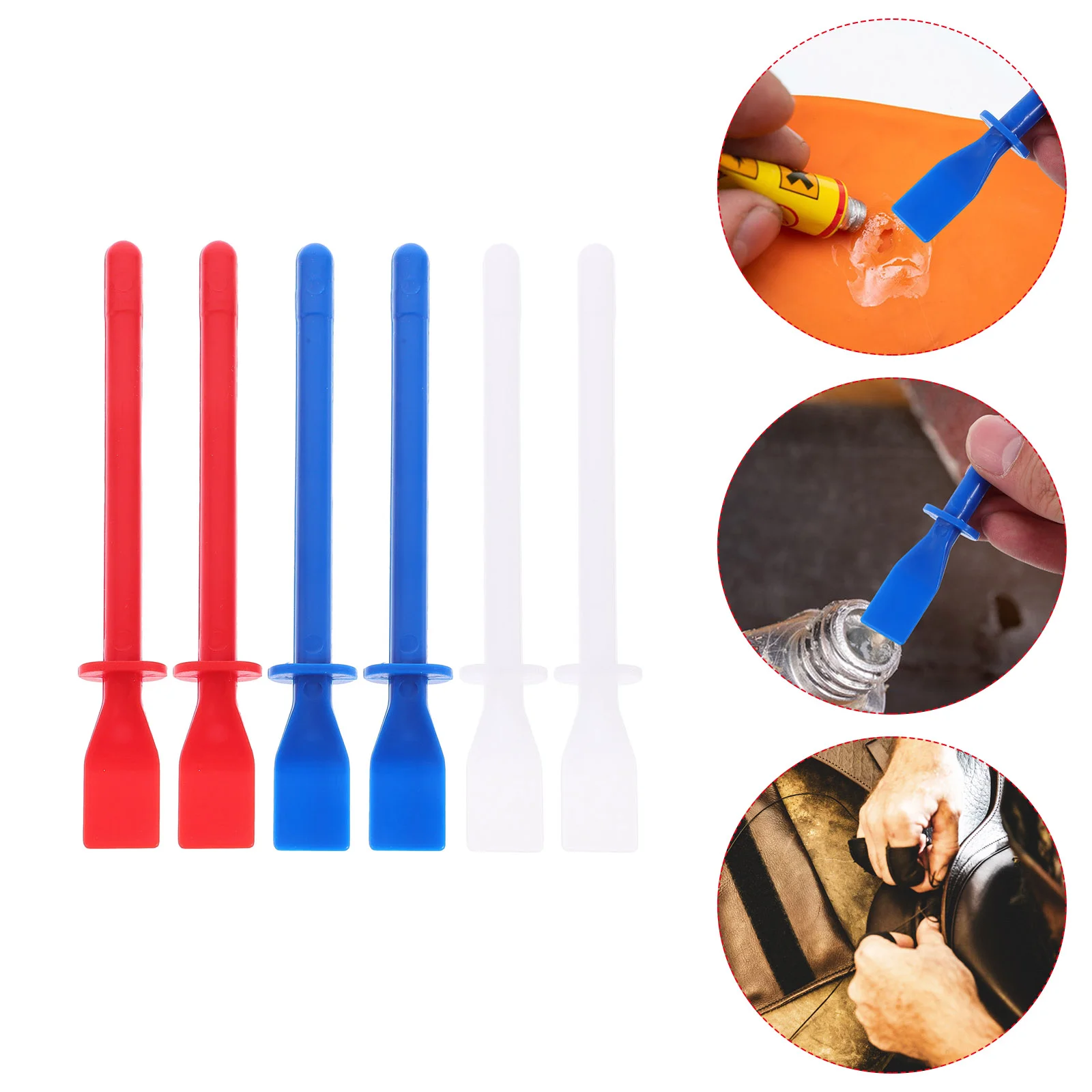 6 Pcs Glue Smear Spatula Handheld Spreader Fish Tank Paint Tool Copolymerized Pp Stick