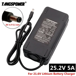 25 2V 5a Ladegerät Lithium-Batterie für 6er 21,6 V Li-Ionen-Ladegerät DC 5.5*2,1mm Stecker hohe Qualität mit Lüfter