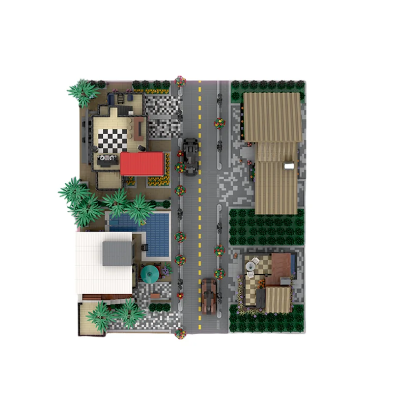 11629 pz MOC Moderna Case Personalizzate Bundle High Tech Cityed Modello Giocattolo Building Blocks Regalo Di Natale FAI DA TE Idea Creativa Mattoni Per Bambini