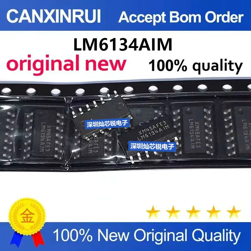 (5-100pieces)Brand new original LM6134 LM6134AIM surface-mount SOP14 input and output operational amplifier chip