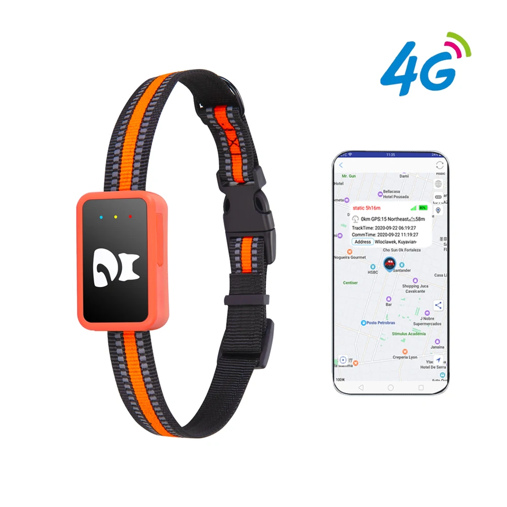 

G68P Dogs GPS Tracker One Click Search For Dogs Pets 4G GPS Tracker For Pets