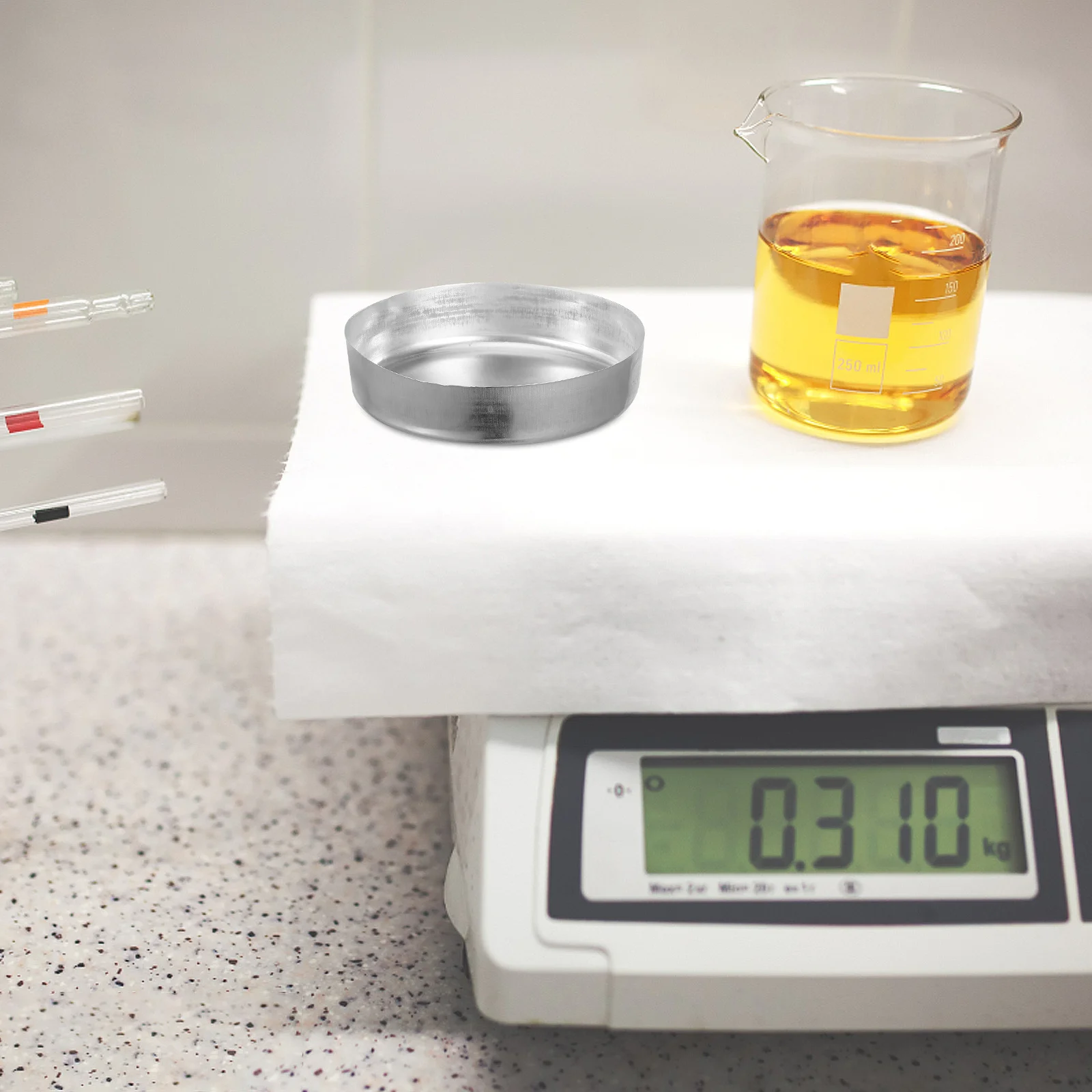 

10pcs Weighing Dishes 70Ml Aluminum Lab Weighing Trays Reusable Flat Bottom For Sample Measurement Laboratory Equipment Storage