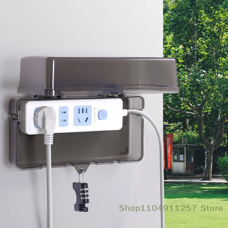 

6 Outlets Plastic Cable Management Box Electrical Boxes Rain-Proof Weather Proof Plug Box Lead Cover For Protect Outlet Plug