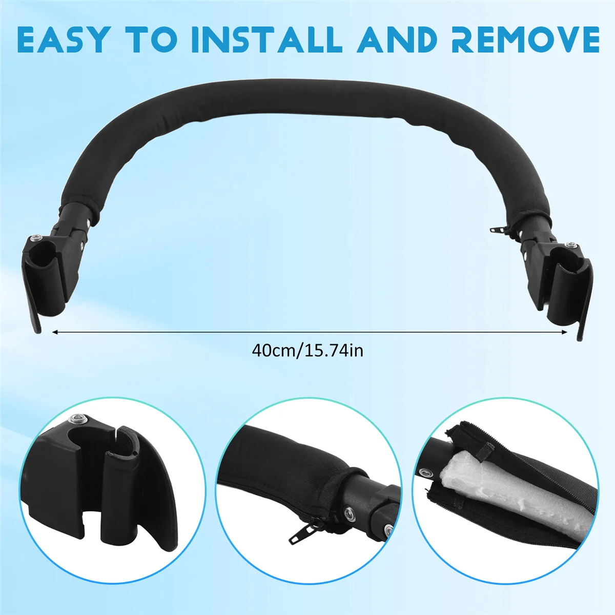 A29R عربة طفل مسند الذراع الوفير بار الجبهة الدرابزين الطفل الجبهة مسند الذراع سياج المقود أكسفورد القماش عربة يدفع باليدين ل يويو #3