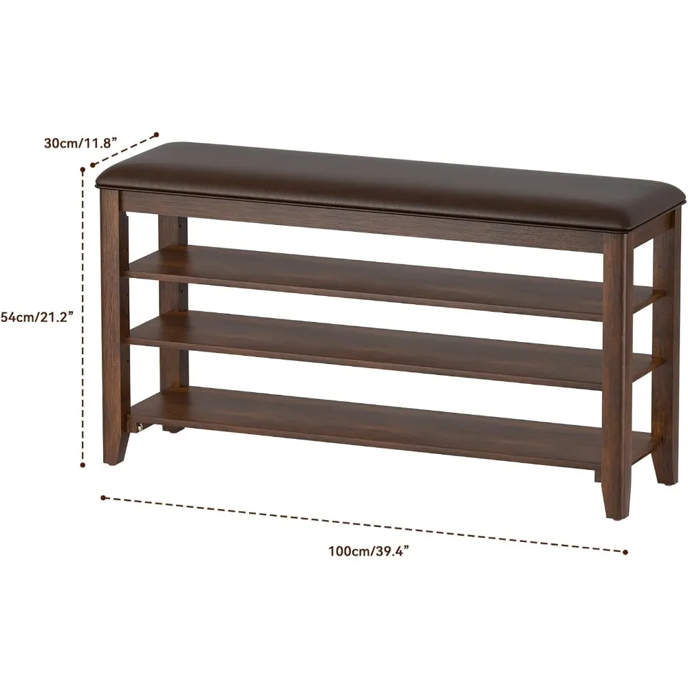 가죽 쿠션 신발장 벤치 현관 수납 및 정리용