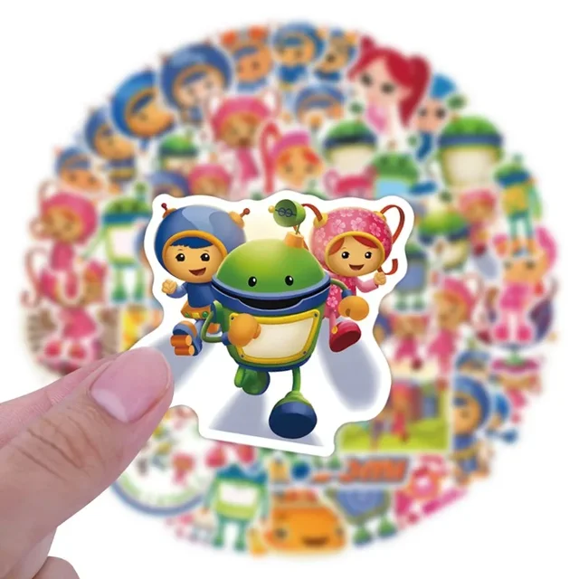 55pcs Children's Mathematics Enlightenment Animation Team Umizoomi Graffiti Stickers Teaching Materials DIY Kids Classics Toy 3