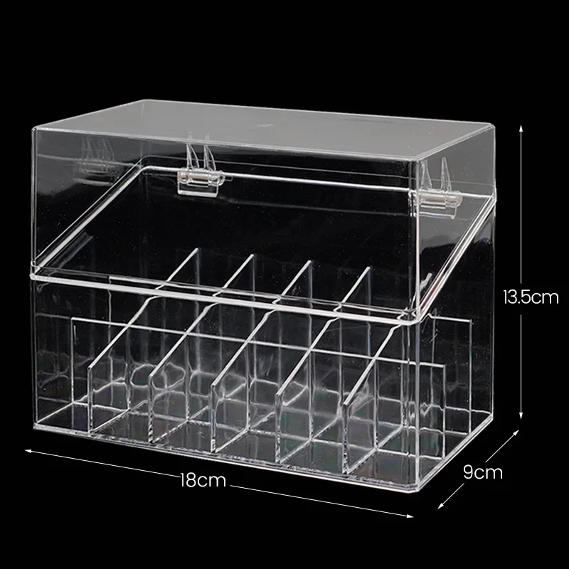 18 ثقوب الأسنان ربط التعادل حالة الاكريليك الأسنان ربطة عنق حامل مكان شفاف صندوق تخزين المنظم لوازم طب الأسنان #6