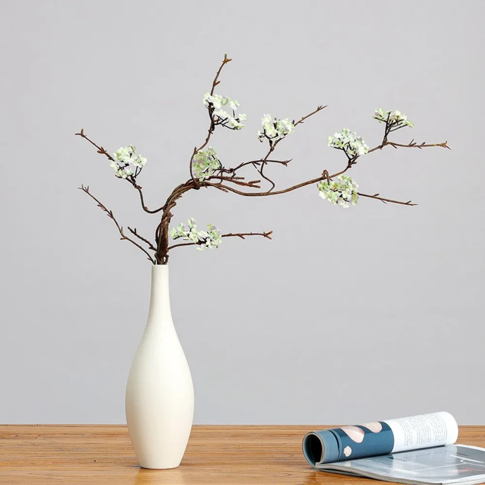 فروع أزهار الكرز الاصطناعية ذات اللمس الحقيقي، محاكاة أنيقة واقعية، فروع ساكورا المصنوعة يدويًا من البلاستيك المزيف