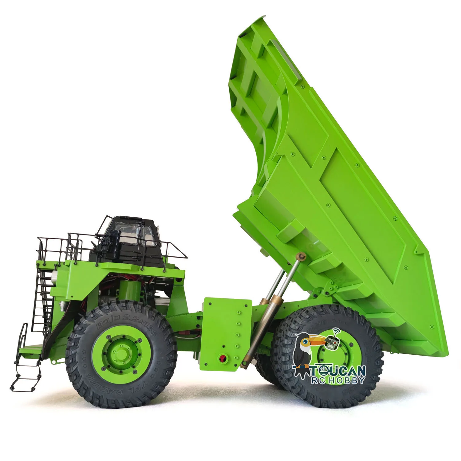 793D Metal 1:20 RC Hydraulic Mining Truck Remote Control Dumper Tipper Model Light System Warning Sounds 25KG Loading Capacity