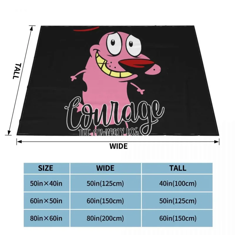 Lion Cowardly Dog Courage The Cartoon Blanket Comfort High-Grade Bedding Supply Mechanical Wash