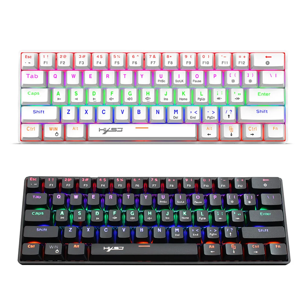 

K61 Mechanical Keyboard Mini USB Keyboard Wired RGB Backlight keypad Gaming Keyboards For Laptop Desktop Computer gk61 keyboard