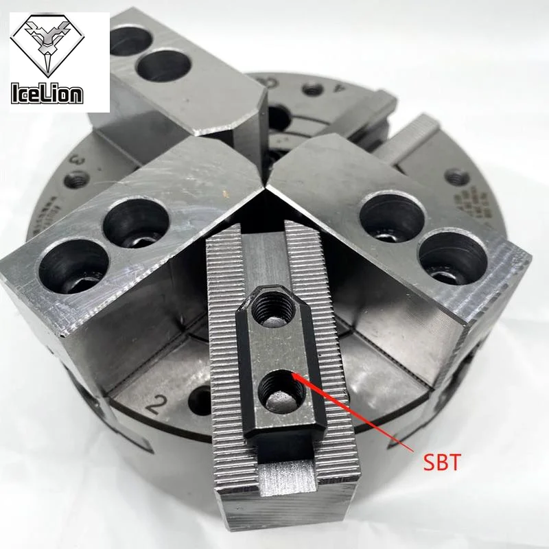 Imagem -02 - Torno Cnc Mandril Hidráulico T-slot Torno Mandíbulas Chuck Polegada Furo Interno Suporte de Usinagem Boring Hollow t Nut Block Jnt Sbt 8