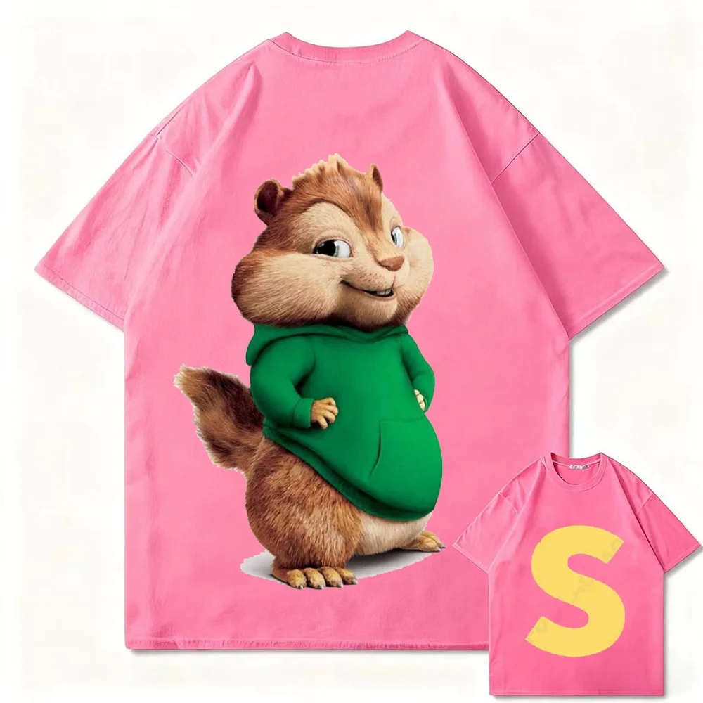 

2025 Alvin and the Chipmunks: Skeakquel's unisex fashionable short sleeved loose shirt Friend Gift Streetwear