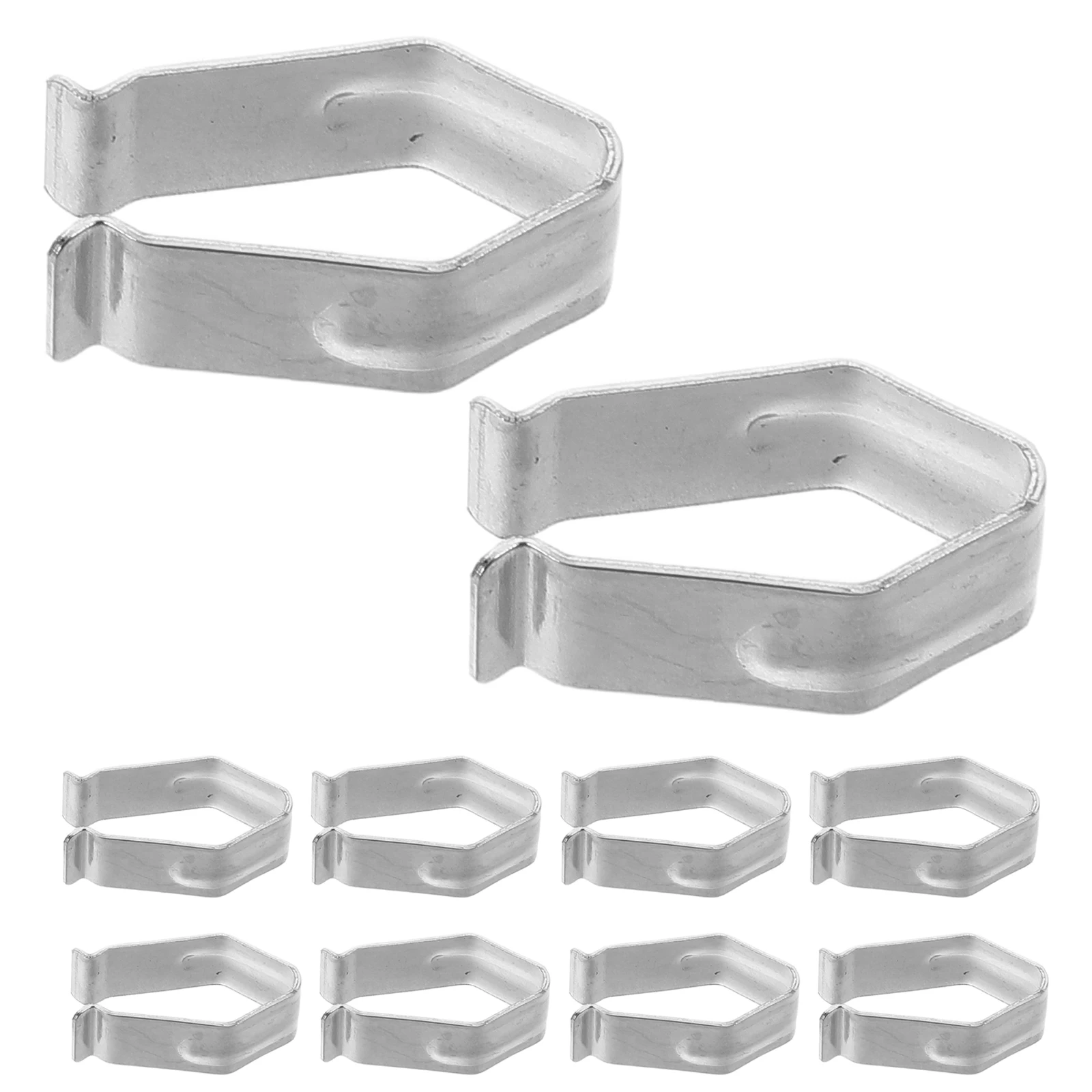 

20 Pcs Hanger Accessories Spring Clip Robust Iron Galvanized Elastic Clothing Clips Wardrobe Drying Rack Adjustable Design