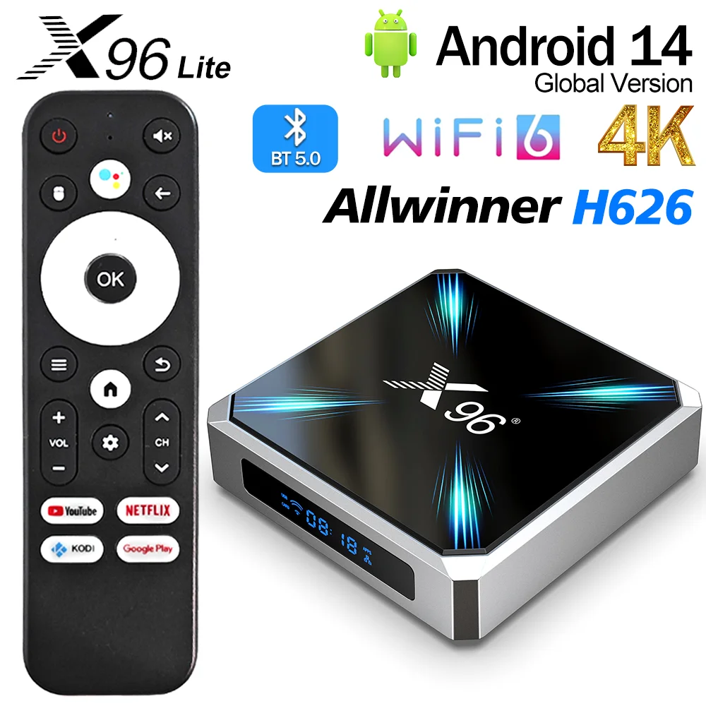 Home Cinema Quad - X96 Lite Android14 Wifi6 BT5.0 Allwinner