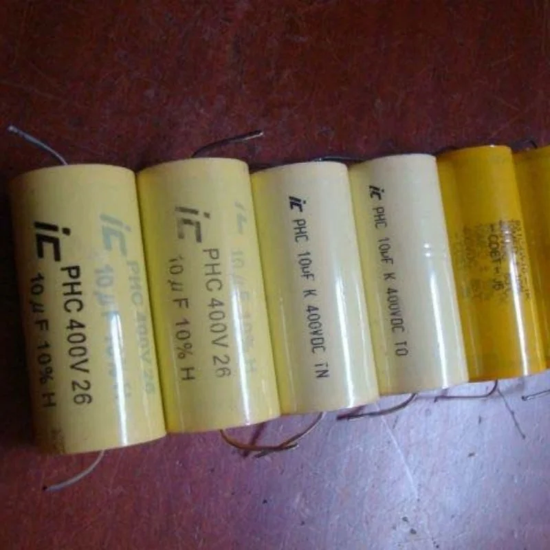 5-50PCS Disassemble imported IC CDE audio capacitor 10UF 400V 106 axial divider stepless capacitor