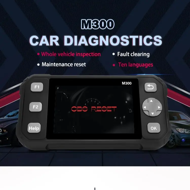 M300 EOBD OBD2 Scanner Check Engine Code Reader Scan Tool with EPB Oil Light Reset Airbag Car Diagnostic Scanner